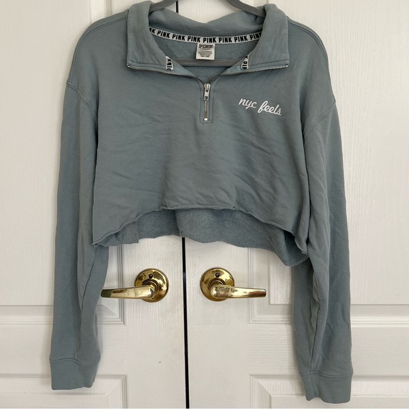 PINK New York cropped sweatshirt - Picture 1 of 3